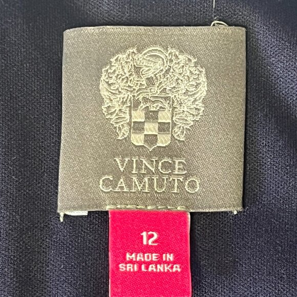 Vince Camuto Navy Abstract Sleeveless Wide Leg Jumpsuit - Picture 7 of 13